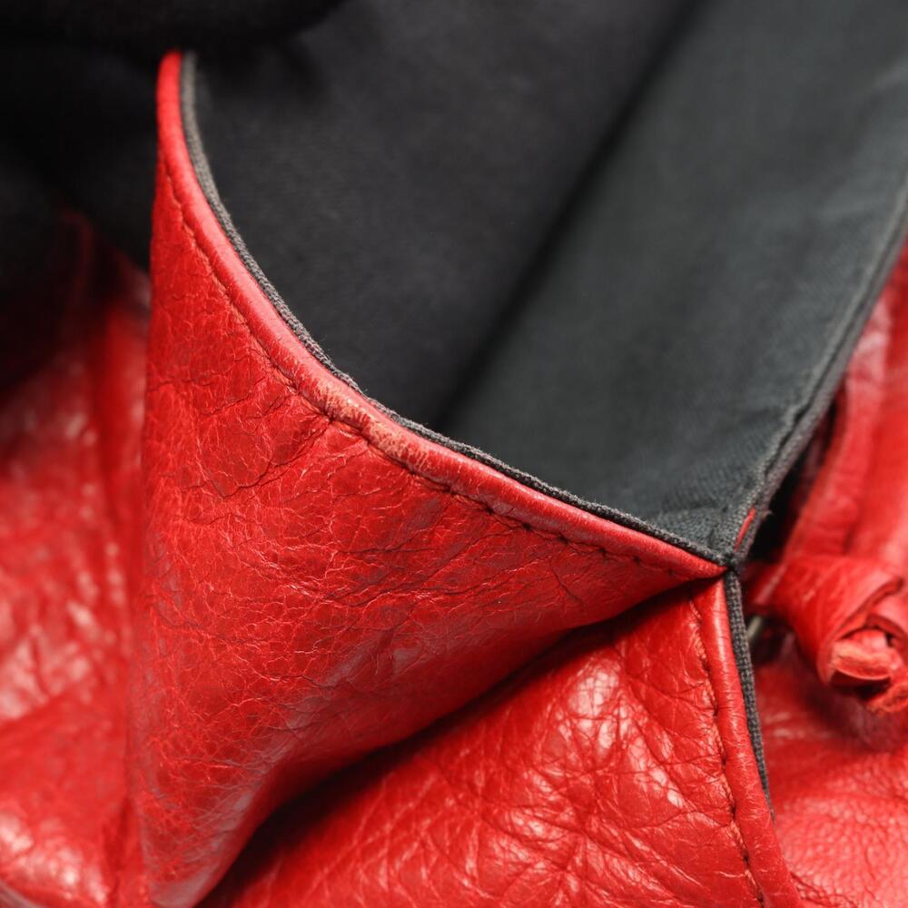 Balenciaga Envelope Shoulder Bag Leather Red - Picture 9 of 9